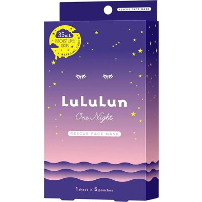 Máscara Facial Lululun - Hidratante Noturna - 35mL x 5 sachês Máscara Facial Lululun - Hidratante Noturna - 35mL x 5 sachês