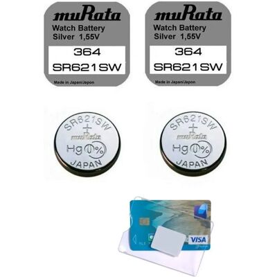 Bateria de botão oxido de prata Murata SR621SW-PBWW - 18mAh 1.55V Bateria de botão oxido de prata Murata SR621SW-PBWW - 18mAh 1.55V