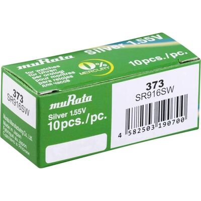 Pile bouton oxyde d'argent Murata SR916SW-PBWW - 30mAh - 10 pièces - Publicité Pile bouton oxyde d'argent Murata SR916SW-PBWW - 30mAh - 10 pièces - Publicité