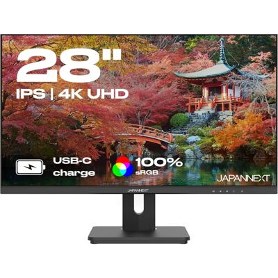 Moniteur JAPANNEXT 28'' 4K UHD IPS - HDR, USB-C, 65W - Publicité Moniteur JAPANNEXT 28'' 4K UHD IPS - HDR, USB-C, 65W - Publicité