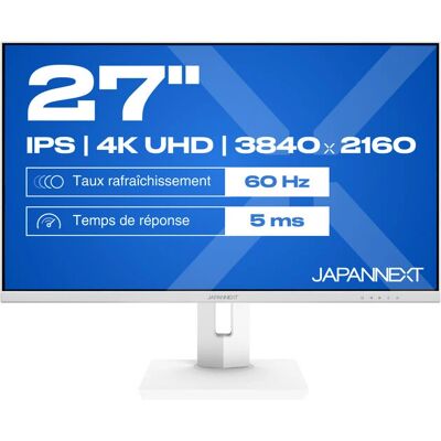 Moniteur LED 27" JAPANNEXT JN-IPS270UHD60F-C65W-HSP-W 4K Ultra HD - Publicité Moniteur LED 27" JAPANNEXT JN-IPS270UHD60F-C65W-HSP-W 4K Ultra HD - Publicité