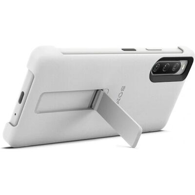 Hvidt Cover til Sony Xperia 10 IV - Beskyttelsescover med Stativ Hvidt Cover til Sony Xperia 10 IV - Beskyttelsescover med Stativ