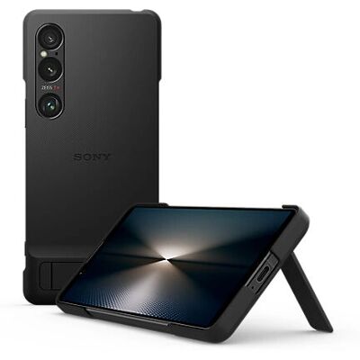 Sony Xperia 1 VI Style Cover med Stativ - Sort Sony Xperia 1 VI Style Cover med Stativ - Sort