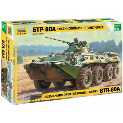 Zvezda BTR-80a Transporteur de Personnel Russe - Modèle Jouet - Publicité Zvezda BTR-80a Transporteur de Personnel Russe - Modèle Jouet - Publicité