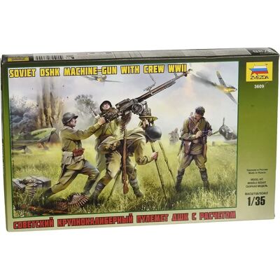 Zvezda Sowjet DSHK mit Besatzung - Militärmodell - 1:35 Zvezda Sowjet DSHK mit Besatzung - Militärmodell - 1:35