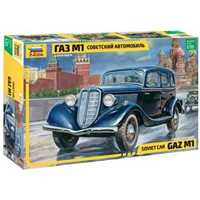 Zvezda Maquette Militaire GAZ M1 Voiture Soviétique - Échelle 1/35 - Publicité Zvezda Maquette Militaire GAZ M1 Voiture Soviétique - Échelle 1/35 - Publicité