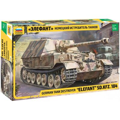 Zvezda 3659 Deutsches Sd.Kfz 184 Elefant Militärmodellbausatz Zvezda 3659 Deutsches Sd.Kfz 184 Elefant Militärmodellbausatz