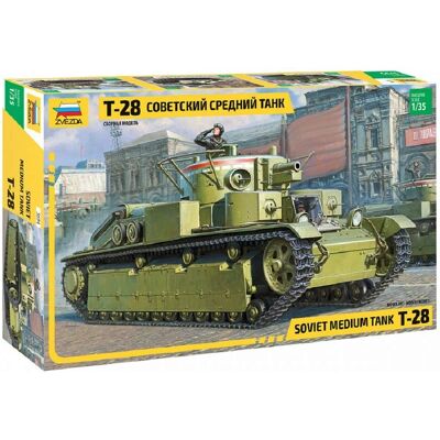Kit Modello Carro Armato Pesante T-28 1:35 - Zvezda - Grigio Kit Modello Carro Armato Pesante T-28 1:35 - Zvezda - Grigio