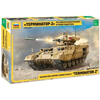 Kit de Modèle Zvezda - Véhicule de soutien de feu russe Terminator 2 - Modèle militaire - Publicité Kit de Modèle Zvezda - Véhicule de soutien de feu russe Terminator 2 - Modèle militaire - Publicité