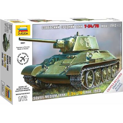 Kit del Carro Medio T-34/76 Zvezda - Scala 1:72 Kit del Carro Medio T-34/76 Zvezda - Scala 1:72