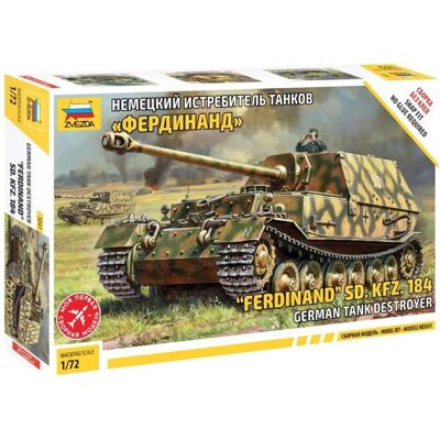 Zvezda Ferdinand Sd.Kfz.184 Militärmodell - 1/72 Skala Zvezda Ferdinand Sd.Kfz.184 Militärmodell - 1/72 Skala