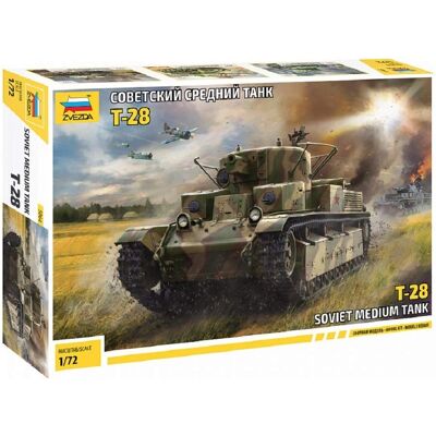 Zvezda Carro pesante T-28 - Modellino militare - 1/72 Zvezda Carro pesante T-28 - Modellino militare - 1/72