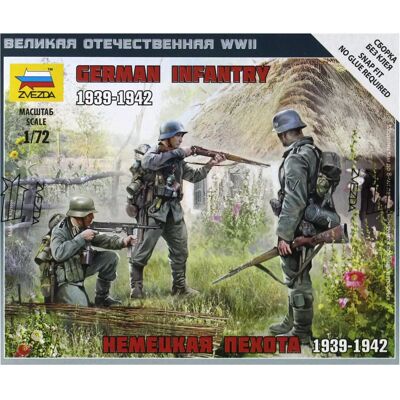 Zvezda 6105 Deutsche Infanterie 1939-1942 Modellfiguren - Maßstab 1:72 Zvezda 6105 Deutsche Infanterie 1939-1942 Modellfiguren - Maßstab 1:72