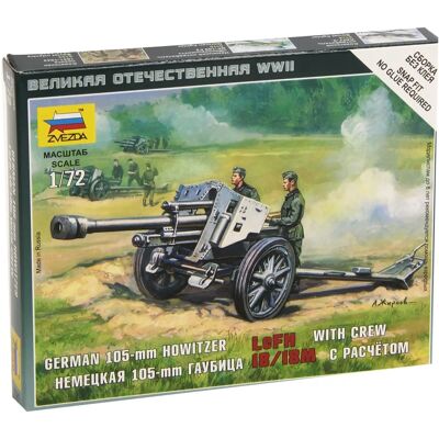 Kit Modello Obice Tedesco LeFH 18 - Modello Militare - 1:72 Kit Modello Obice Tedesco LeFH 18 - Modello Militare - 1:72