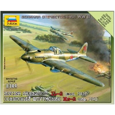 Zvezda Ilyushin IL-2 Stormovik 1941 Modellfigurer - Skala 1:144 Zvezda Ilyushin IL-2 Stormovik 1941 Modellfigurer - Skala 1:144
