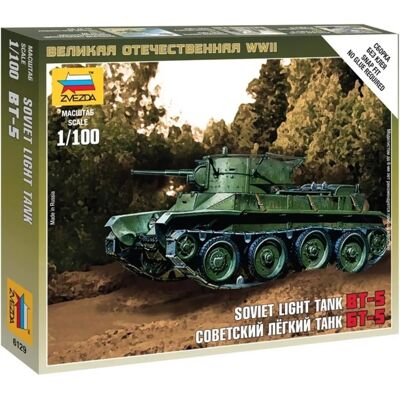 Kit modello militare BT-5 Zvezda - Scala 1:100 Kit modello militare BT-5 Zvezda - Scala 1:100