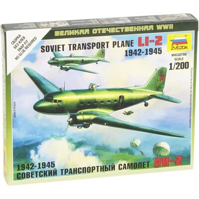 Kit modellino Zvezda Li-2 sovietico 1:200 - Aereo Kit modellino Zvezda Li-2 sovietico 1:200 - Aereo