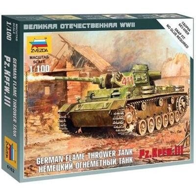 Kit modello militare Panzer III Flame Lance Zvezda - 1:100 Kit modello militare Panzer III Flame Lance Zvezda - 1:100