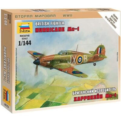 Modello Hurricane Mk.1 Zvezda - Scala 1/144 - Kit di aereo Modello Hurricane Mk.1 Zvezda - Scala 1/144 - Kit di aereo