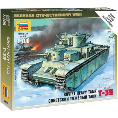 Zvezda T-35 Militärmodell - 1:100 Skala Zvezda T-35 Militärmodell - 1:100 Skala