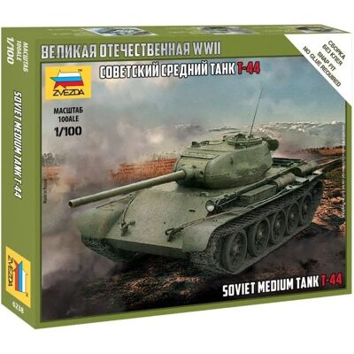 Kit Carro Armato T-44 Zvezda - Modello Militare - 1:100 Kit Carro Armato T-44 Zvezda - Modello Militare - 1:100