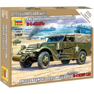 Kit Modellistico Militare Zvezda M-3 Scout Car 1:100 Kit Modellistico Militare Zvezda M-3 Scout Car 1:100