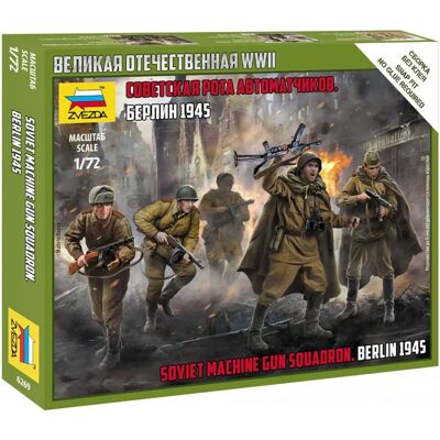 Zvezda 1:72 Sowjetischer Maschinengewehr-Staffel Berlin 1945 Bausatz Zvezda 1:72 Sowjetischer Maschinengewehr-Staffel Berlin 1945 Bausatz