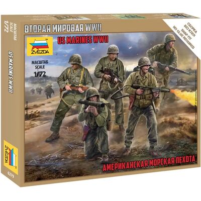 Zvezda US Marines WWII 1:72 Modellbausatz - Historische Figur Zvezda US Marines WWII 1:72 Modellbausatz - Historische Figur