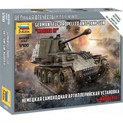 Zvezda Marder III 1:100 Militärmodell-Kit - Fahrzeugmodell Zvezda Marder III 1:100 Militärmodell-Kit - Fahrzeugmodell