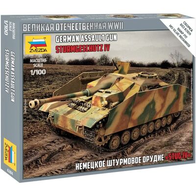 Kit Maquette StuG IV - Échelle 1:100 - Modèle militaire Zvezda - Publicité Kit Maquette StuG IV - Échelle 1:100 - Modèle militaire Zvezda - Publicité