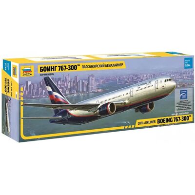 Zvezda Boeing 767-300 Aeroflot Modell - Skala 1:144 Zvezda Boeing 767-300 Aeroflot Modell - Skala 1:144