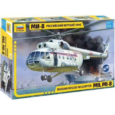 Zvezda Mil Mi-8 Sauvetage - Échelle 1:72 - Maquette d'avion Zvezda Mil Mi-8 Sauvetage - Échelle 1:72 - Maquette d'avion