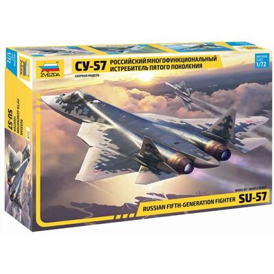 Zvezda Sukhoi Su-57 Modellbausatz - Maßstab 1:72 - Flugzeug Zvezda Sukhoi Su-57 Modellbausatz - Maßstab 1:72 - Flugzeug