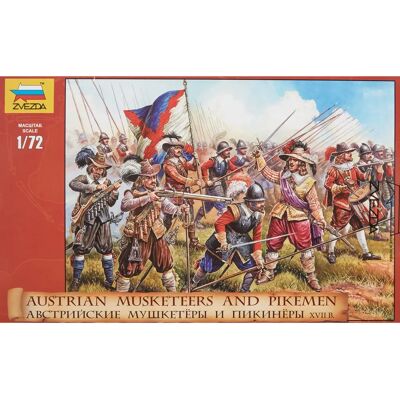 Zvezda Moschettieri e Pikenieri Austriaci 17° Secolo - Kit Modellini Zvezda Moschettieri e Pikenieri Austriaci 17° Secolo - Kit Modellini