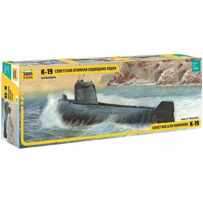 Zvezda K-19 ubåt modellbyggsats - 1:350 - Skeppsmodell Zvezda K-19 ubåt modellbyggsats - 1:350 - Skeppsmodell