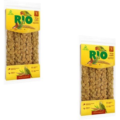 Rio Spray Millet Friandise naturelle pour tous les oiseaux - 10 x 100g - Publicité Rio Spray Millet Friandise naturelle pour tous les oiseaux - 10 x 100g - Publicité