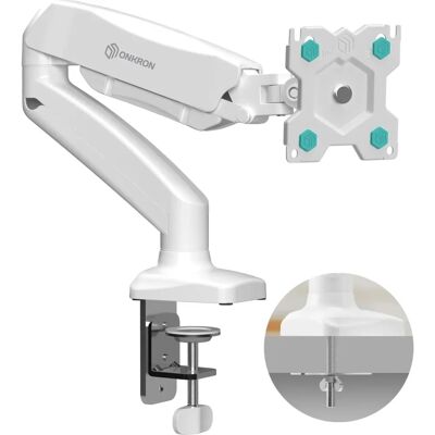 ONKRON Weißer Monitorhalter - 13-32 Zoll, VESA 75/100, Verstellbar ONKRON Weißer Monitorhalter - 13-32 Zoll, VESA 75/100, Verstellbar