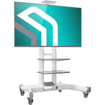 ONKRON Weißer mobiler TV-Ständer für 40-70 Zoll - Max 45,5 kg ONKRON Weißer mobiler TV-Ständer für 40-70 Zoll - Max 45,5 kg