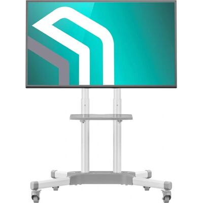 Support TV Onkron Blanc - Ajustable 32-65 pouces - 50kg max - Publicité Support TV Onkron Blanc - Ajustable 32-65 pouces - 50kg max - Publicité