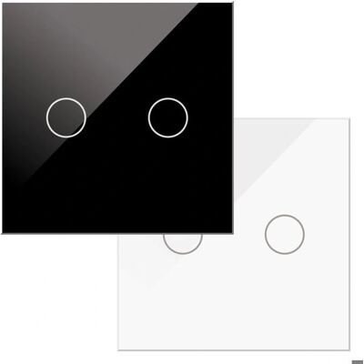 Interruttore touch nero doppio di Iluminashop - Interruttore luce Interruttore touch nero doppio di Iluminashop - Interruttore luce
