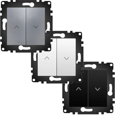 Iluminashop - WLUX - Blanc - Double bouton-poussoir - Interrupteur bouton-poussoir - Publicité Iluminashop - WLUX - Blanc - Double bouton-poussoir - Interrupteur bouton-poussoir - Publicité