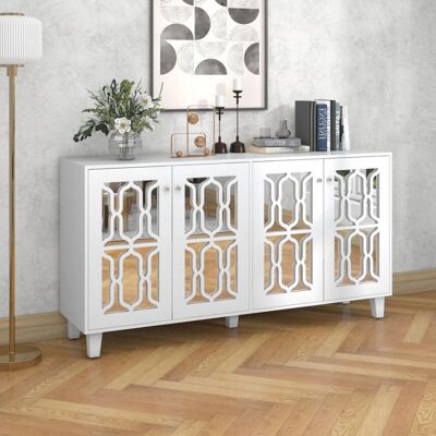 MODFU - Credenza buffet - Blanco - 4 puertas - Buffet MODFU - Credenza buffet - Blanco - 4 puertas - Buffet