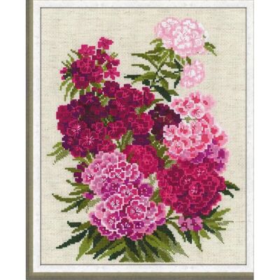 Kit de broderie Riolis - Motif Sweet William - Décoration Maison - Publicité Kit de broderie Riolis - Motif Sweet William - Décoration Maison - Publicité
