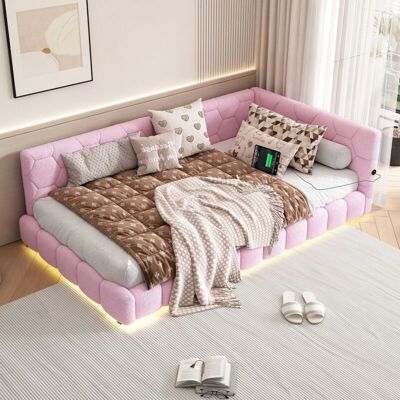 OKWISH - Divano 90200 - luz ambiental 16 colores - USB-C - sofá cama OKWISH - Divano 90200 - luz ambiental 16 colores - USB-C - sofá cama