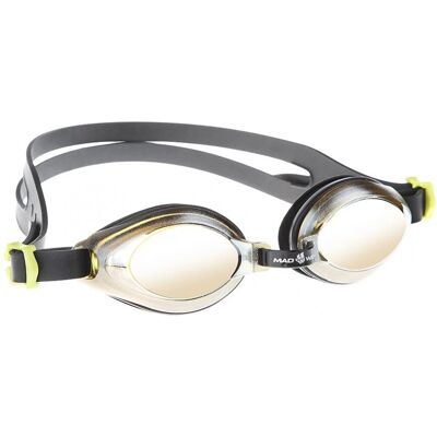 Lunettes de Natation Mad Wave Aqua Miroir Junior - Noir - Publicité Lunettes de Natation Mad Wave Aqua Miroir Junior - Noir - Publicité