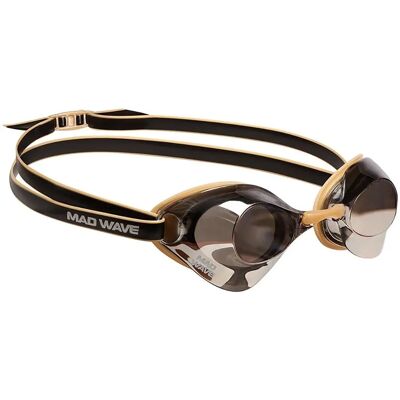 Lunettes de natation miroir Mad Wave Turbo Racer II - Beige - Unisexe - Publicité Lunettes de natation miroir Mad Wave Turbo Racer II - Beige - Unisexe - Publicité