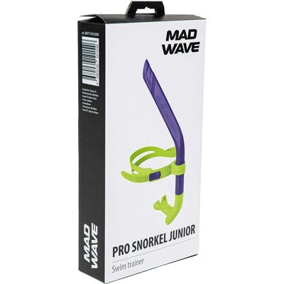 Mad Wave Junior Pro Snorkel - Blu - Bambini Unisex - Snorkel per giovani nuotatori Mad Wave Junior Pro Snorkel - Blu - Bambini Unisex - Snorkel per giovani nuotatori