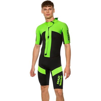 Madwave Short Sleeve Neoprene Wetsuit for Swimrun - Black Madwave Short Sleeve Neoprene Wetsuit for Swimrun - Black