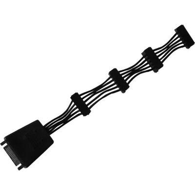 Silverstone SST-CP06 SATA Voedingskabel - 4 Connectors, Zwart Silverstone SST-CP06 SATA Voedingskabel - 4 Connectors, Zwart