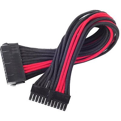 SilverStone ATX 24-pin Kabel, 30cm - Schwarz/Rot SilverStone ATX 24-pin Kabel, 30cm - Schwarz/Rot
